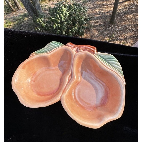 Vtg Belmar of California Pottery Perfect Pair Pear Double Spoon Rest #320 -A21 - Picture 5 of 10